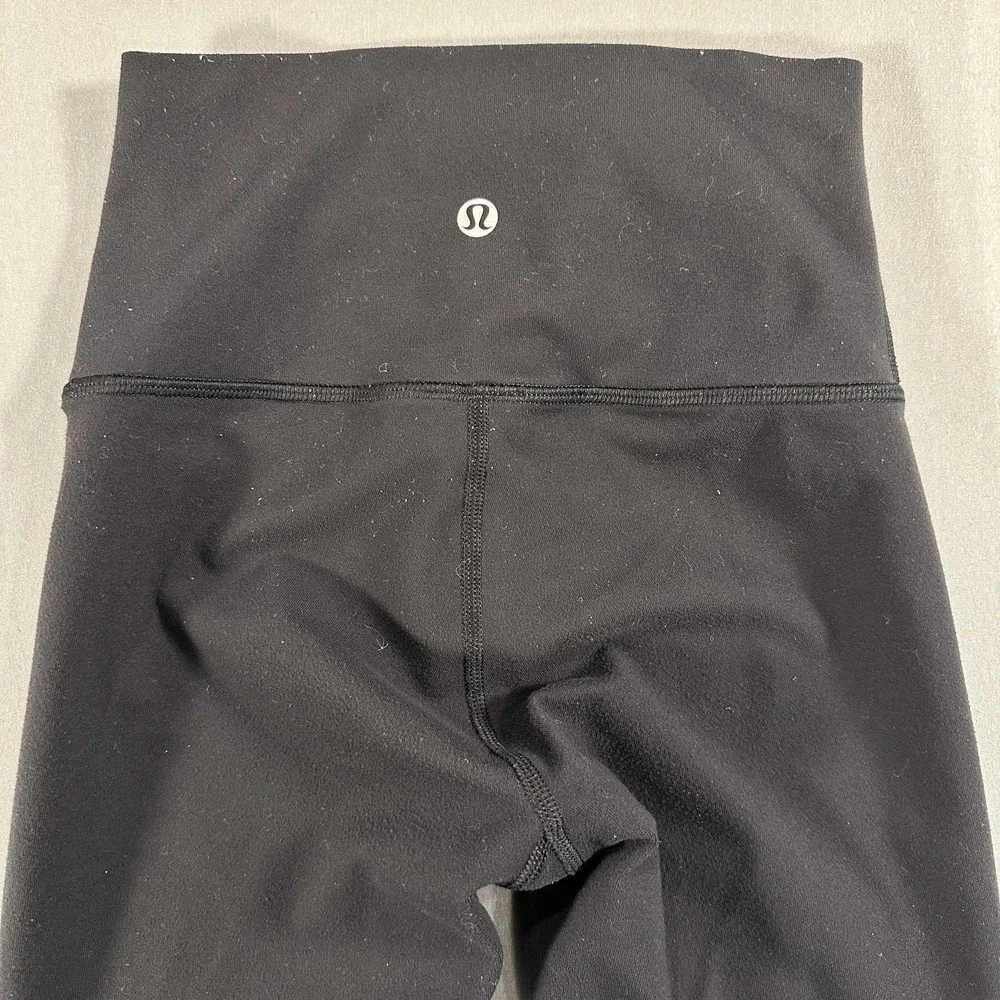 Lululemon Leggings Womens 2 Black High Rise Ankle Yoga Athletic Stretch Gym